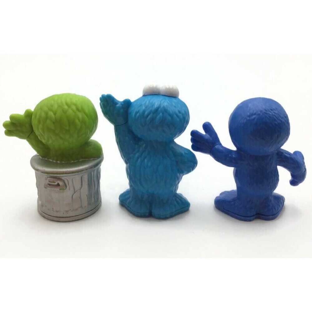 Sesame Street 5 Figures Lot 3" Hollow Hard Plastic Oscar Abby Cookie Grover Elmo - Picture 3 of 8
